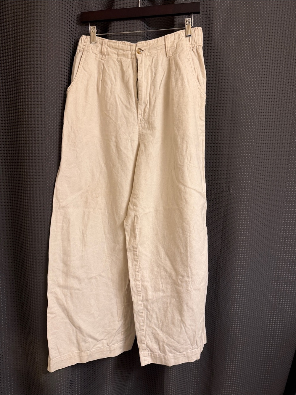 Madewell Wide-Leg Cream Pants